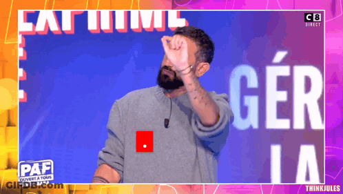 Bearded Man With Paf Sign GIF