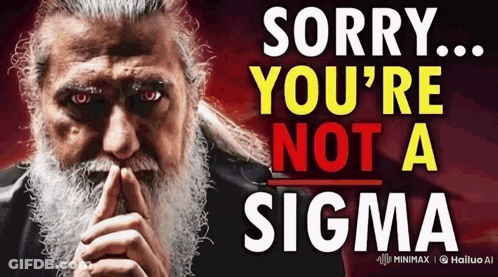 Bearded Man With Red Eyes Sorry You're Not A Sigma GIF