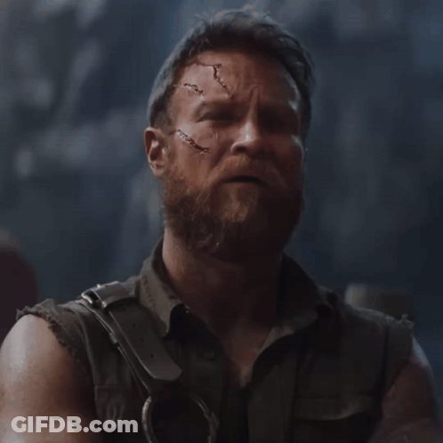 Bearded Man With Scar Saying Fkn Whoops GIF