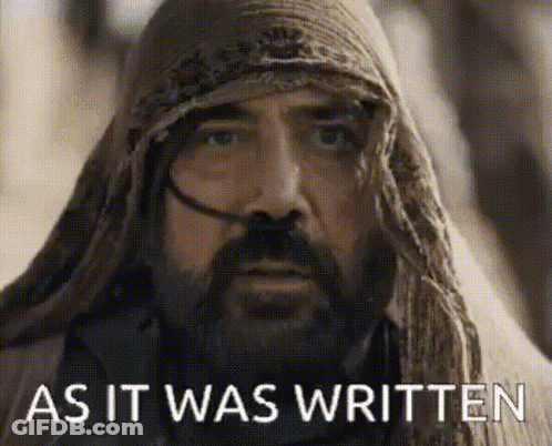 Bearded Man With Scarf Says As It Was Written GIF