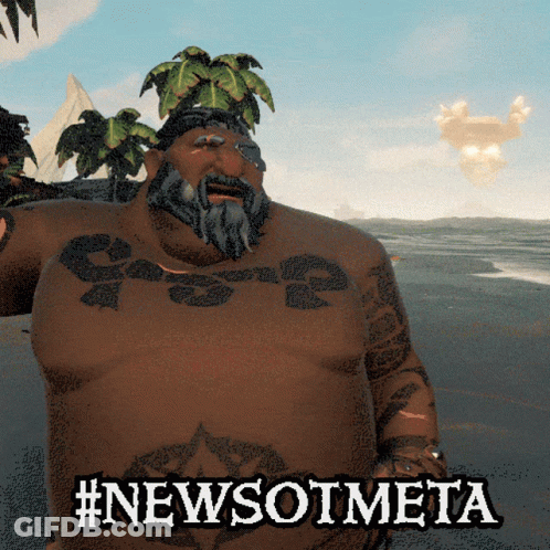 Bearded Man With Tattoos On Beach GIF