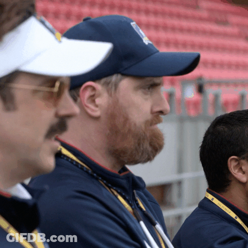 Bearded Man With United States Of America Lanyard GIF
