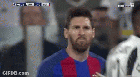 Bearded Soccer Player In Multicolored Jersey GIF