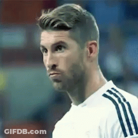 Bearded Soccer Player In White Adidas Jersey GIF