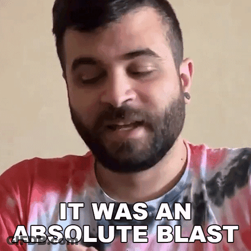 Bearded Tie Dye Man Says Absolute Blast GIF
