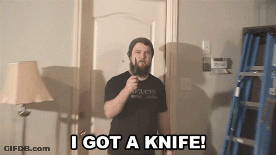 Beardman Got A Knife GIF