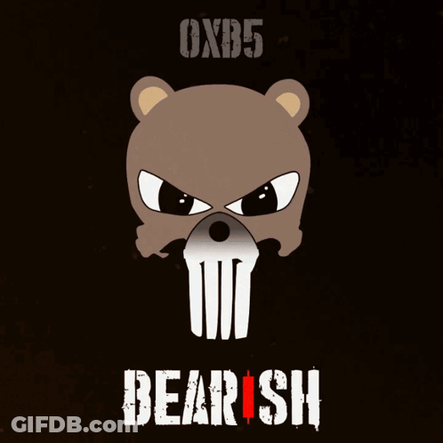 Bearish Logo With Punisher Skull GIF