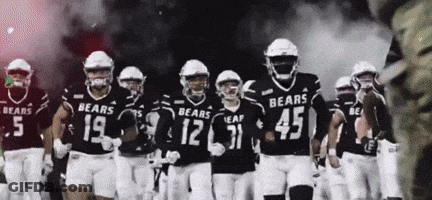 Bears Football Players Walking Out Of Tunnel GIF