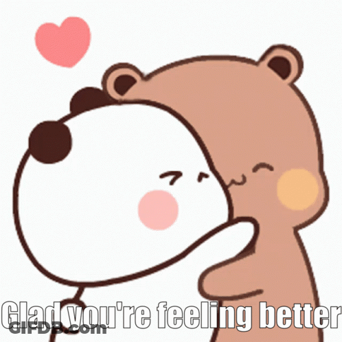 Bears Hugging Glad You're Feeling Better GIF