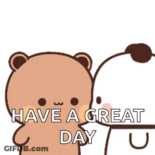 Bears Kissing Have A Great Day GIF