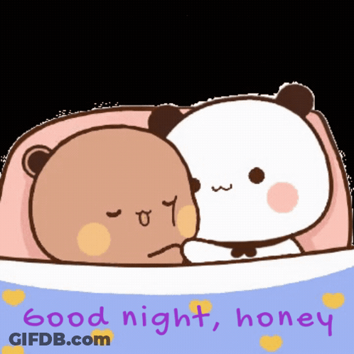 Bears Laying Together Good Night Honey GIF