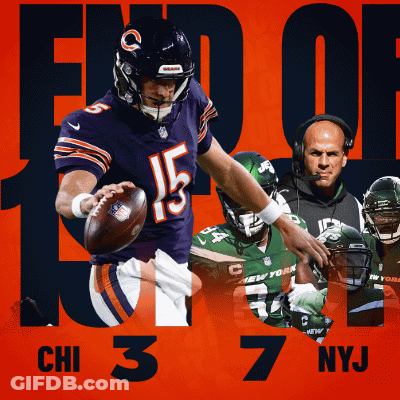 Bears Player Number 15 Holding Football GIF