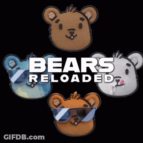 Bears Reloaded Poster Four Bears Wearing Sunglasses GIF