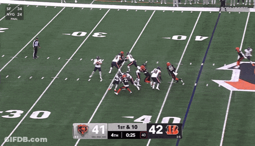Bears Vs Bengals Football Game On CBS Sports GIF