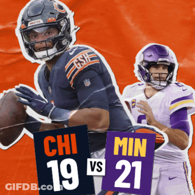 Bears Vs Vikings Football Game Poster GIF
