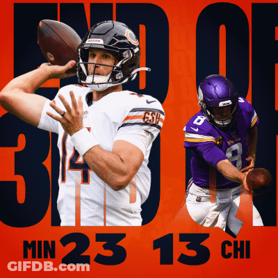 Bears Vs Vikings Football Poster GIF
