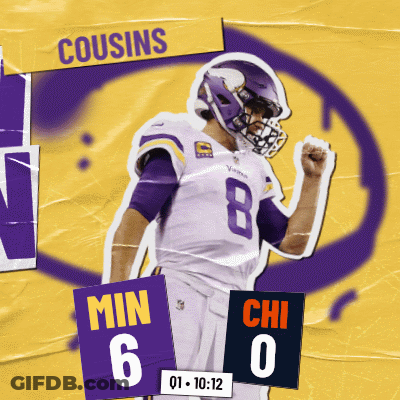Bears Vs Vikings Football Poster GIF