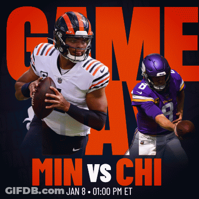 Bears Vs Vikings Game Poster GIF