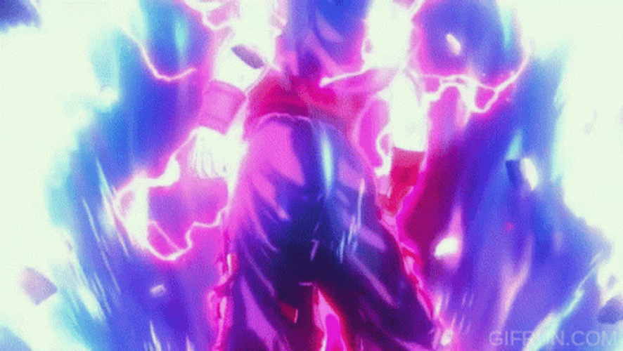 Beast Gohan Transformation Silver Hair GIF