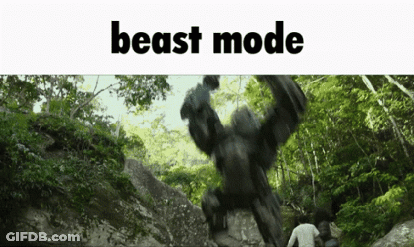Beast Mode Gorilla Splashing Water GIF