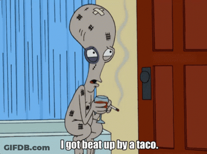 Beat Up Roger Explaining American Dad GIF