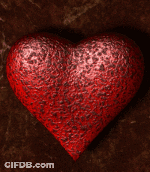 Beating Dirty Heart 3D Pumping Animation GIF