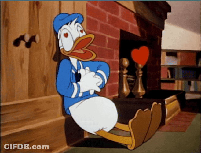 Beating Heart Fall In Love Donald Duck GIF