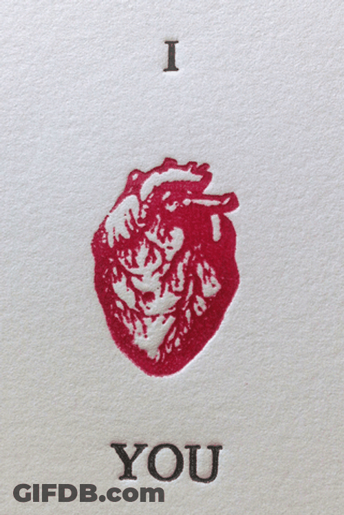 Beating Heart I Love You Animation GIF