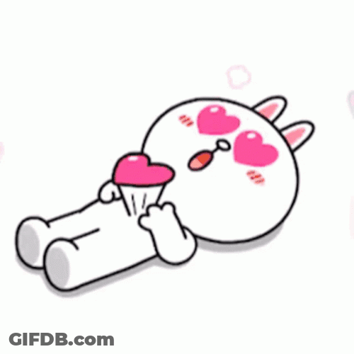 Beating Heart In Love Bunny Line Friends GIF