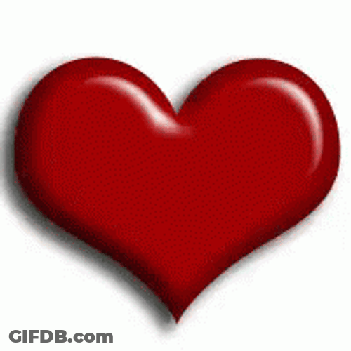 Beating Heart Red Cartoon Animation GIF