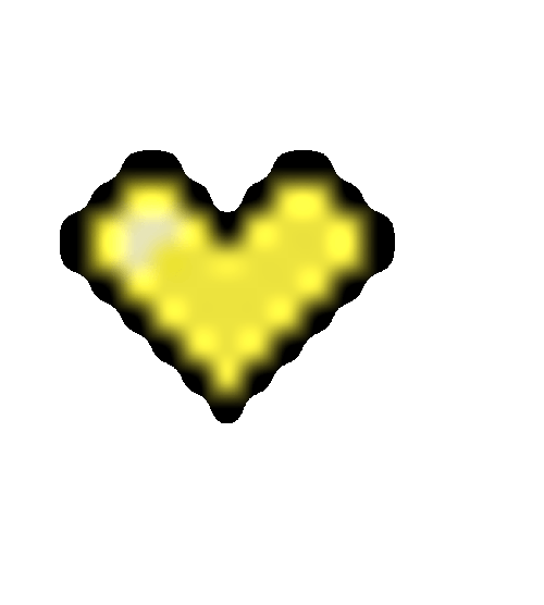 Beating Yellow Heart GIF