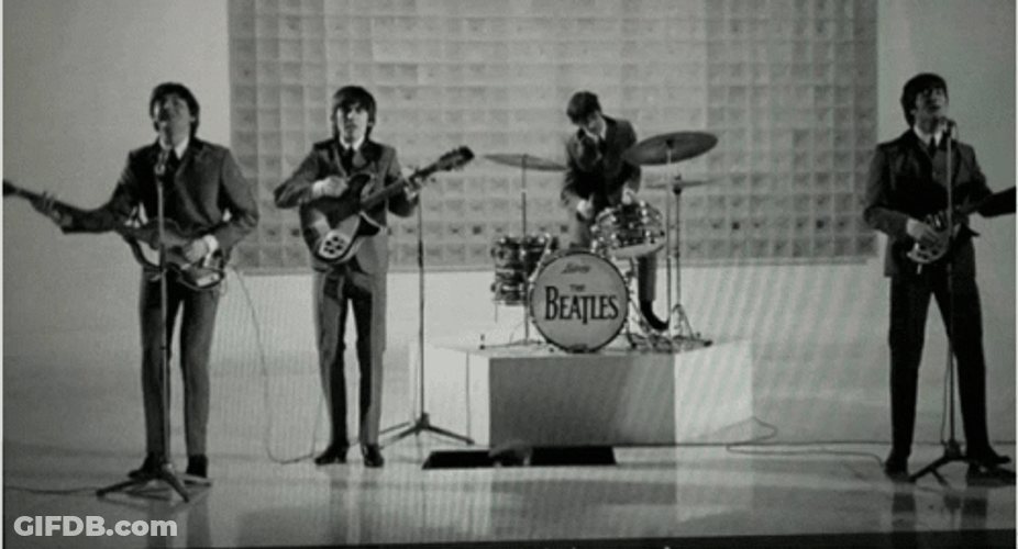 Beatles Band America Debut Performance GIF