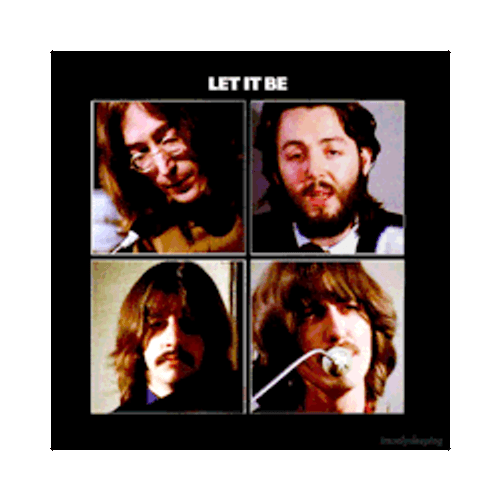 Beatles Band Let It Be Album Cover GIF
