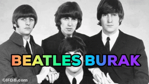 Beatles Poster Saying Beatles Burak GIF