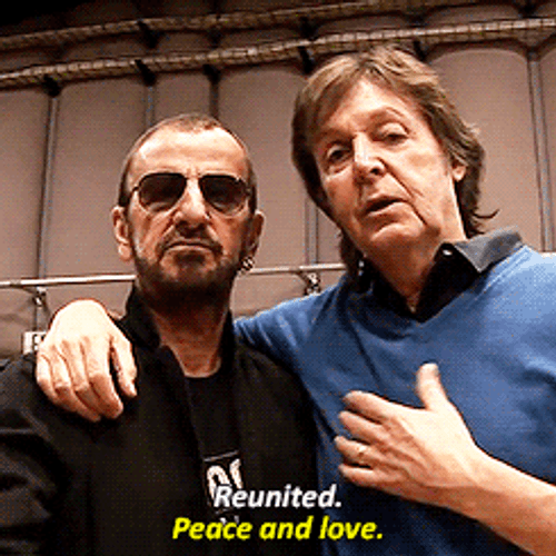 Beatles Ringo Starr Paul McCartney Reunion GIF