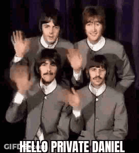 Beatles Waving Hands In The Air GIF