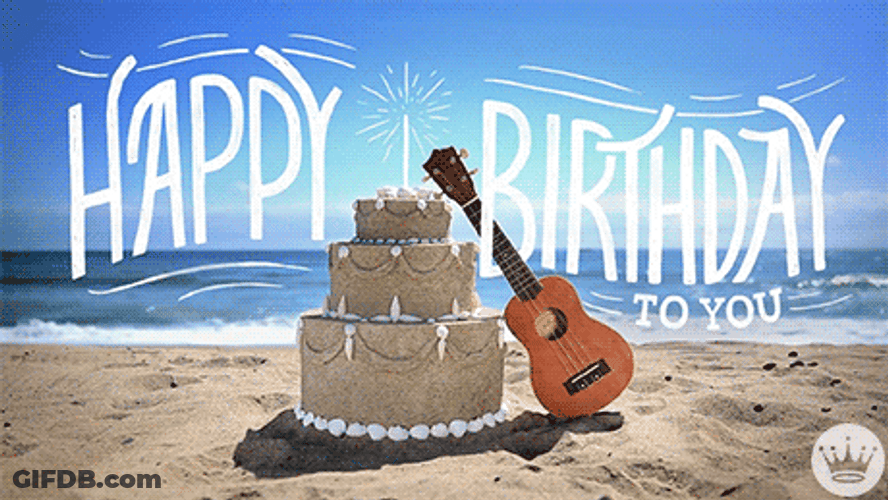 Beautiful Beach Vibes Happy Birthday GIF