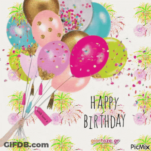 Beautiful Birthday Balloons GIF
