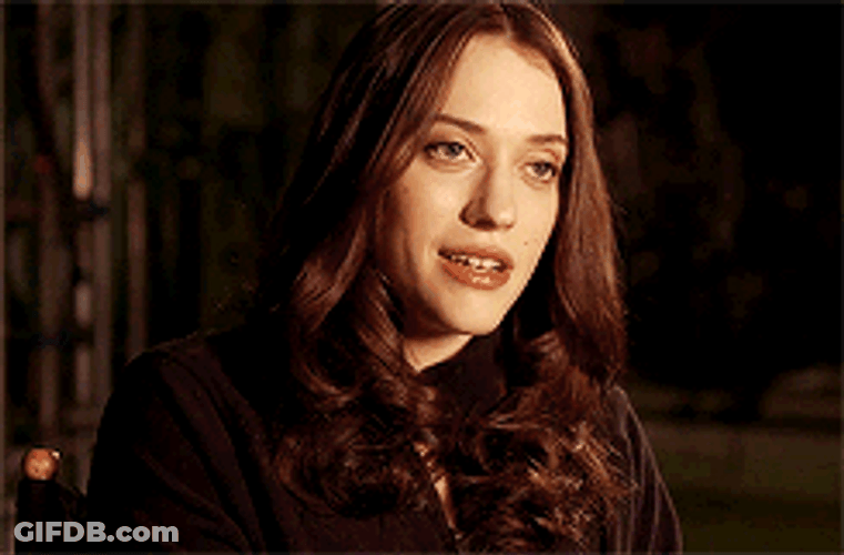 Beautiful Blinking Kat Dennings Talking GIF