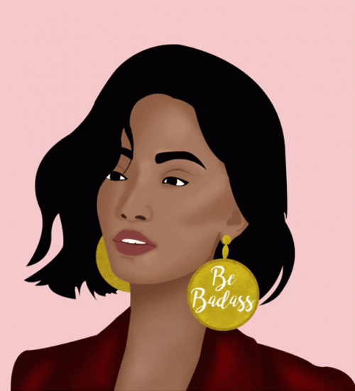 Beautiful Boss Lady Cartoon GIF