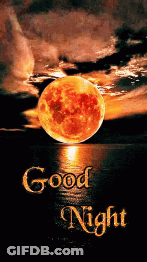 Beautiful Bright Full Moon Dobranoc GIF