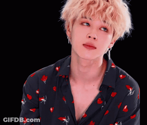 Beautiful BTS Jimin Blushing Pose GIF