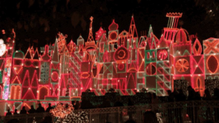 Beautiful Christmas Lights Filled Disneyland GIF