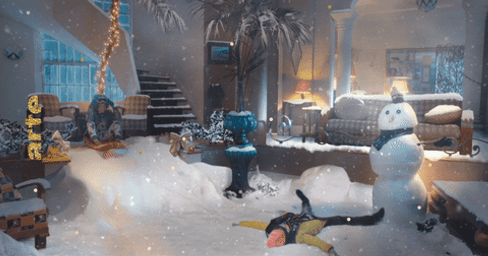 Beautiful Christmas Making Angel In Snow GIF