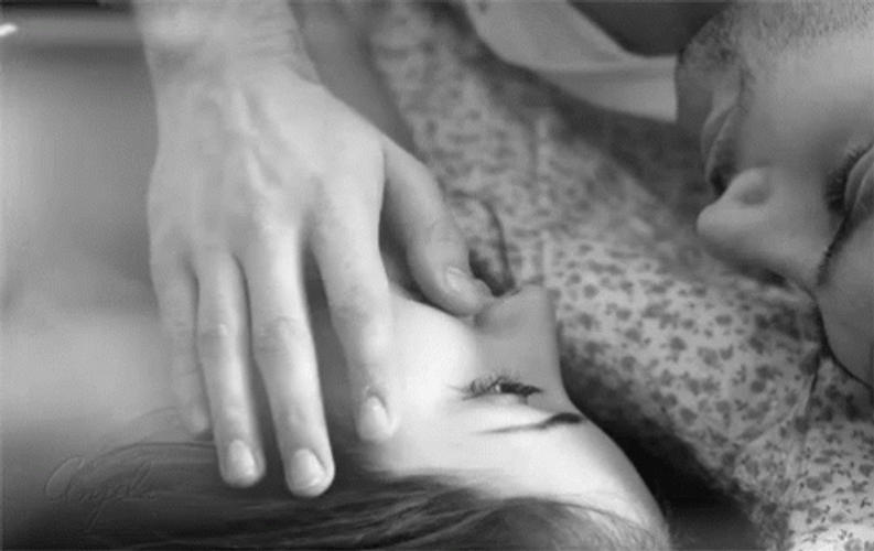 Beautiful Couple Eye Contact Romantic Face Caress GIF