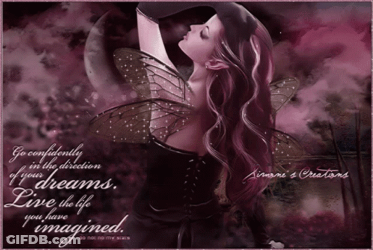 Beautiful Fairy With Wings Sparkles GIF