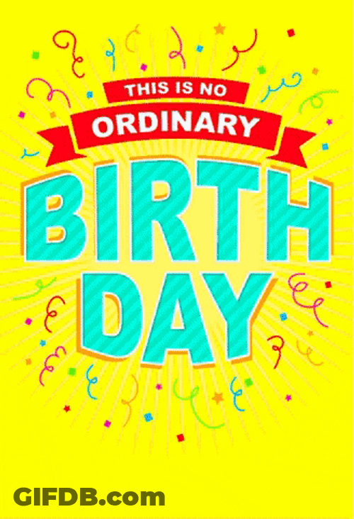 Beautiful Flickering Art Happy Birthday GIF