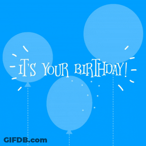 Beautiful Flickering Balloons Happy Birthday GIF
