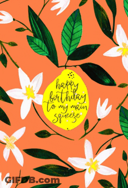 Beautiful Flowers Changing Hue Happy Birthday GIF