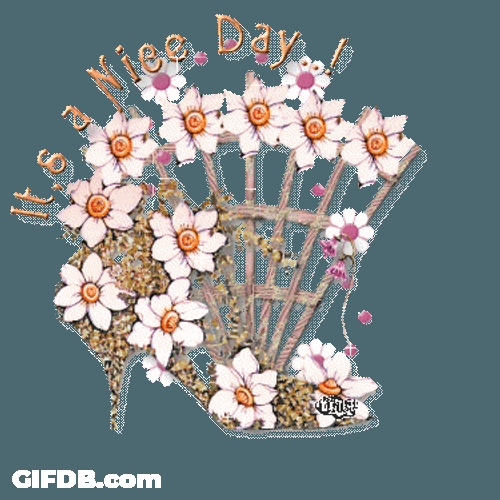 Beautiful Flowers Shoe Heel Decoration GIF